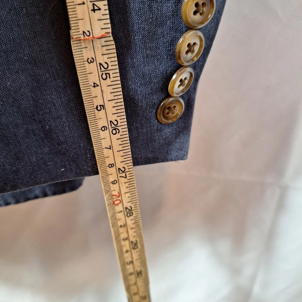 J. CREW Ludlow Classic-Fit Unstructured Jacket Sz 48L Navy Somelos Linen Blend